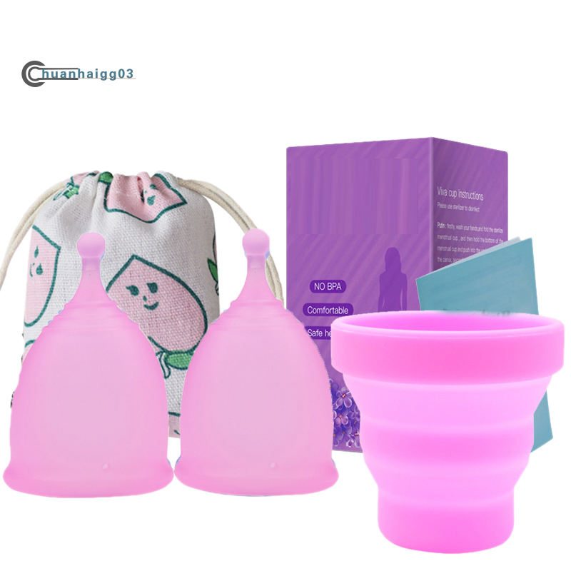 4Pcs/Lot Menstrual Cup for Feminine Hygiene Silicone Cup Menstrual
