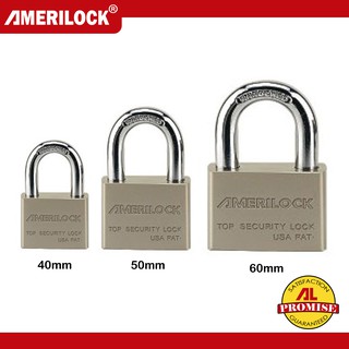 AMERILOCK Heavy Duty Stainless Padlock for Gate Short Shackle Pearl ...