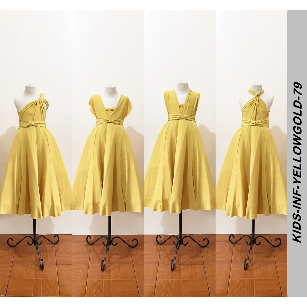 infinity dress golden yellow