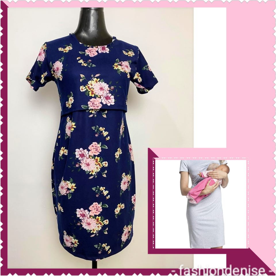 Nursing/Breastfeeding Maternity Dress FLORAL designsMall Quality