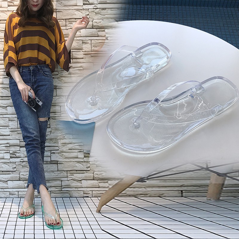 korean style rubber sole transparent 
