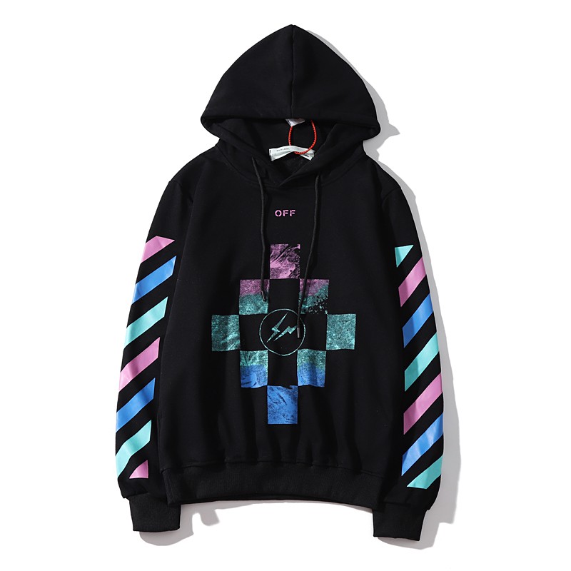 off white hoodie rainbow