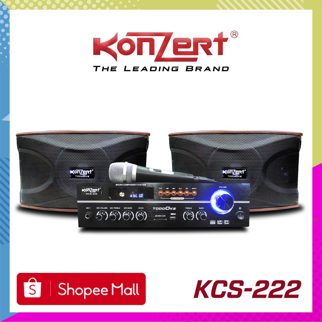 Konzert KCS222 Karaoke Amplifier & Speaker Shopee Philippines