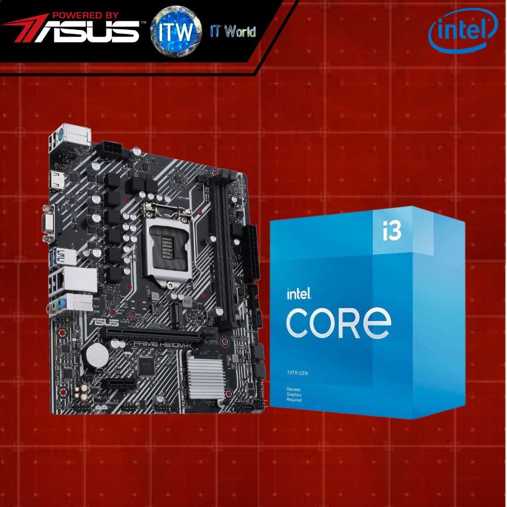 Intel Core i310105F Processor with Asus Prime H510MK Intel H510 Chipset mATX Motherboard