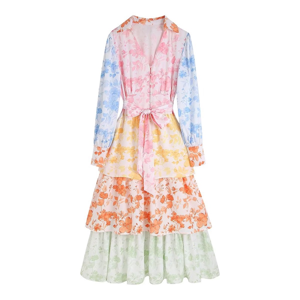 Wholesale Vogue Printing Leisure Versatile Dress 5250 Shopee Philippines