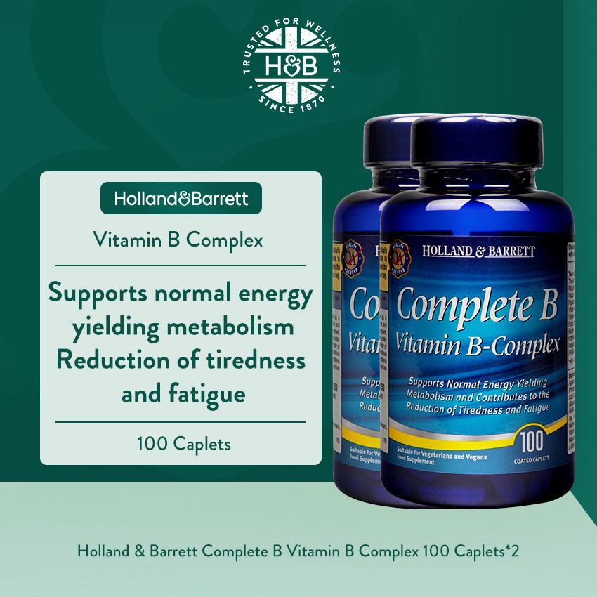Holland & Barrett Complete B Vitamin B Complex 100 Coated Caplets