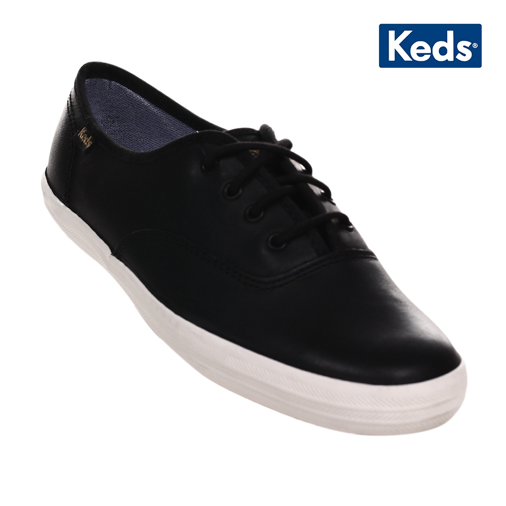 keds champion black leather