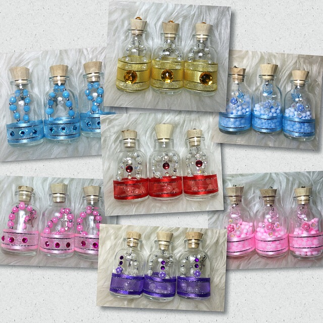 Mini Rosary Glass Bottle Souvenir Wedding Baptism Birthday Shopee