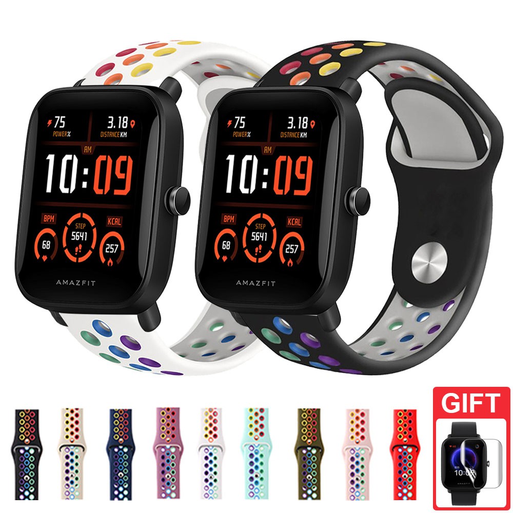 mm Silicone Strap For Huami Amazfit Bip U Pro Replacement Band For Xiaomi Amazfit Bip S Lite Gts 2 Mini Gtr 42mm 129