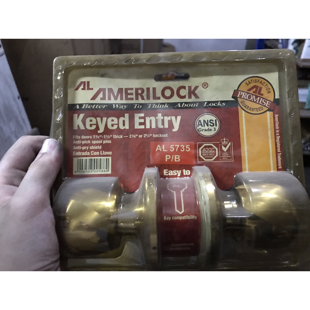 Amerilock Entrance Lockset model 5735 Polished Brass | Shopee Philippines