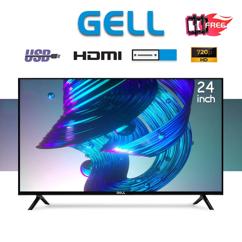 Gell 24 Inch Led Tv Flat Screen Tv Ultra Slim Multi Ports Television On Sale Shopee Philippines 0035