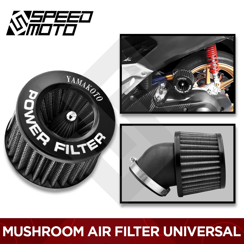 OKSTNO 2PCS Motorcycle Air Intake Filter Cleaner Black for Yamaha Suzuki Kawasaki ATV 48mm（48-49-50） 