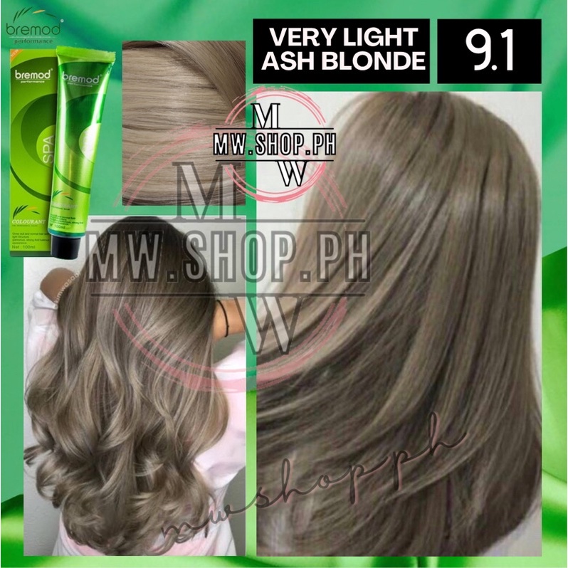 BREMOD Hair Color 9/1 VERY LIGHT ASH BLOND 100ml with OXIDIZING CREAM ...