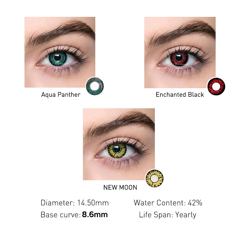 UYAAI 2pcs(1pair) Cosplay Series Halloween COSPLAY LENS Colored Lenses Pink  Lenses Anime Coloured Contact Lenses for Eyes For Cosmetics Aqua Panther |  Shopee Philippines
