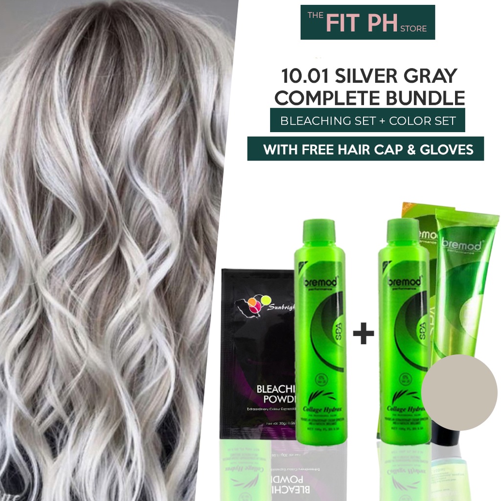 SILVER GRAY COMPLETE BUNDLE! Bremod Hair Color & Hair Bleaching Set