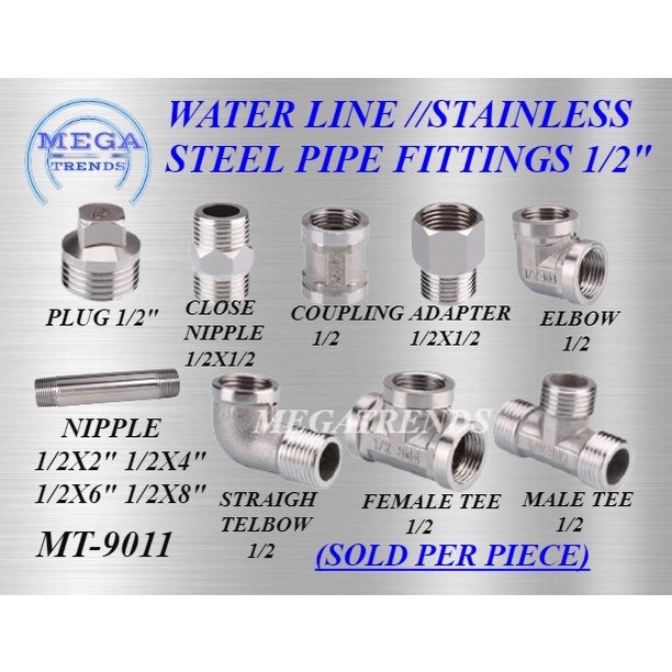 Mt 9011 Stainless Steel Pipe Fittings 12 Sold Per Piece Shopee Philippines 0527