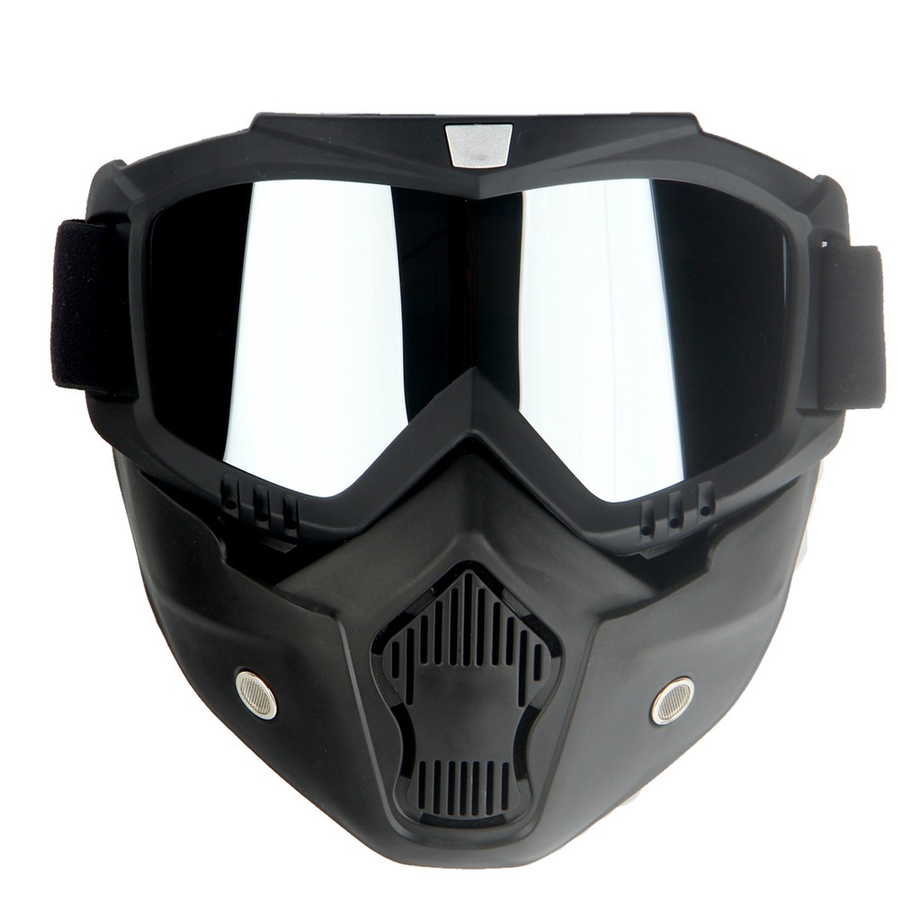 Download Matte Black Motorcycle Vintage Helmets Face Mask | Shopee ...