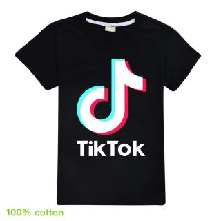 Tiktok Cotton Children S Clothing Tops Men S And Women S Children S Short Sleeved T Shirts Shopee Philippines - tik tok rose red crop top w skirt roblox