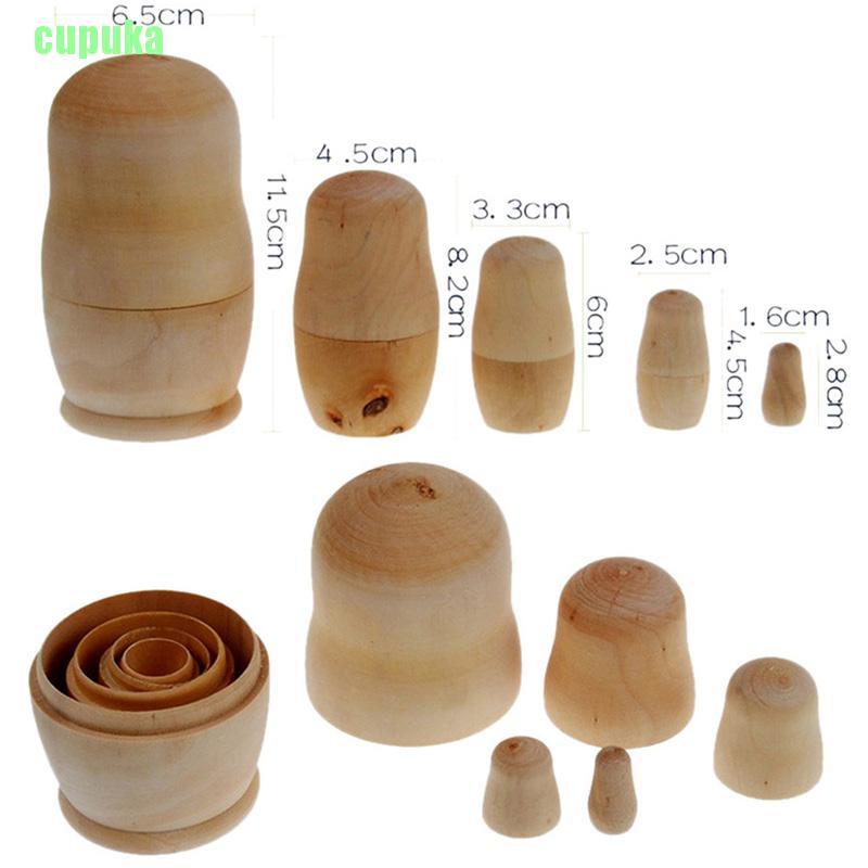 unpainted nesting dolls