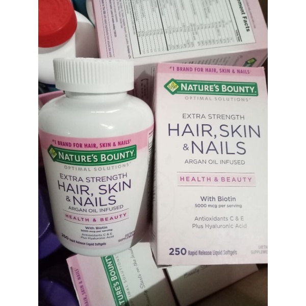 Natures Bounty Hair,Skin & Nails 250 liquid softgel | Shopee Philippines