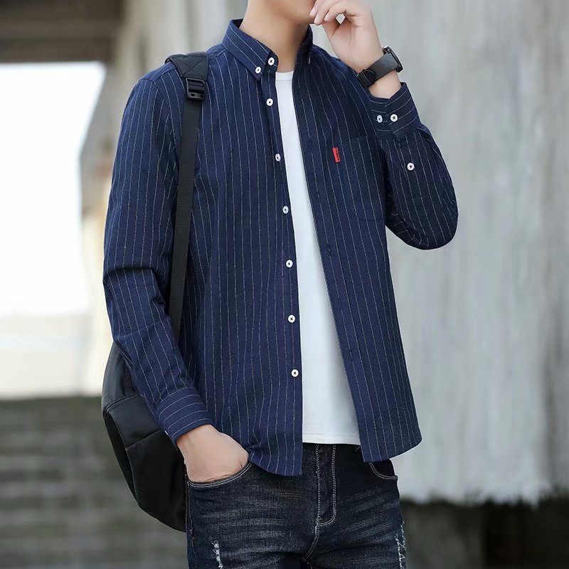 dark blue shirt casual