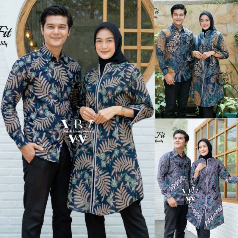Couple Batik | Premium Couple Batik Shirt | Modern Couple Batik | Batik ...