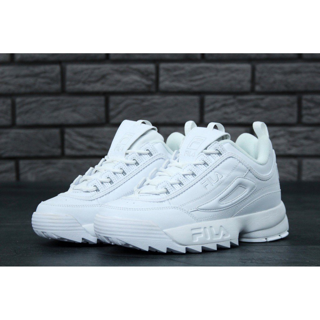 fila disruptor ii white shoes