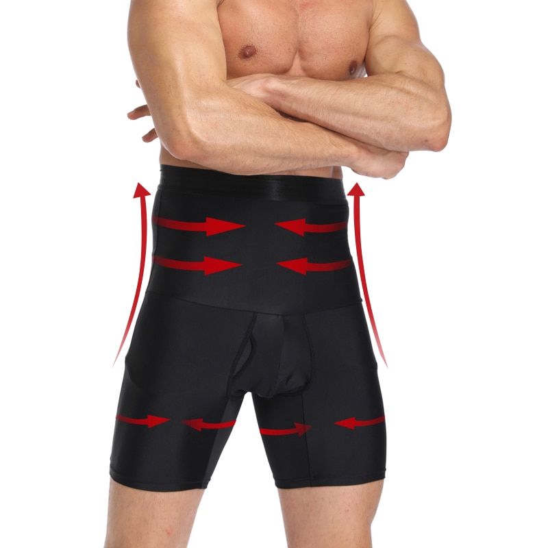 mens high waisted slimming compression undershorts