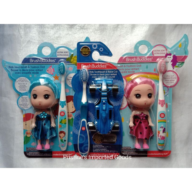 Brush Buddies Kid's Toothbrush Fashion Doll / Race Car / Little Pony /  Little Mermaid / Owl | Shopee Philippines