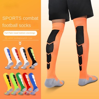 (READY STOCK) Football Stockings⚽ Adult High Top Actual Combat Socks Thickened Towel Stockings Men's Anti-Slip Sports Calf Professional Training