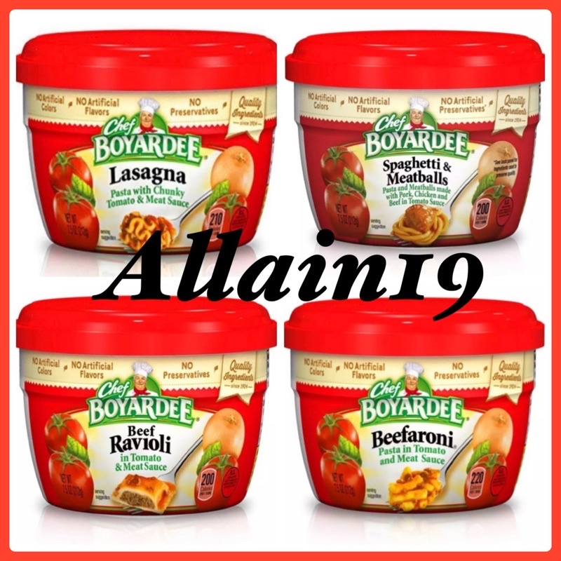 Microwavable Chef Boyardee Lasagna Spaghetti Meatballs Beefaroni Beef Ravioli 212g Shopee Philippines