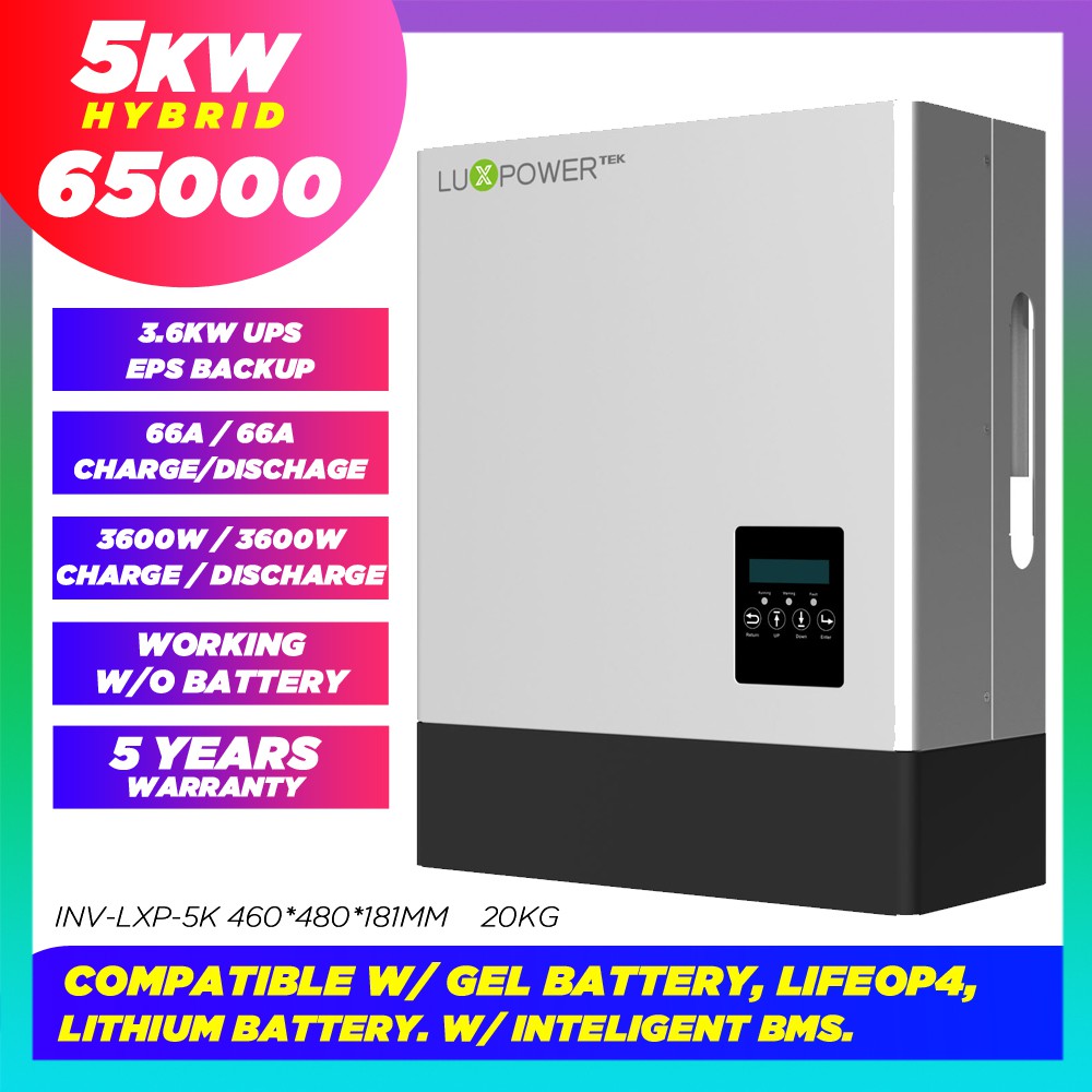 Luxpower 5kw Hybrid Solar Inverter with 3.6kw EPS Backup | Shopee