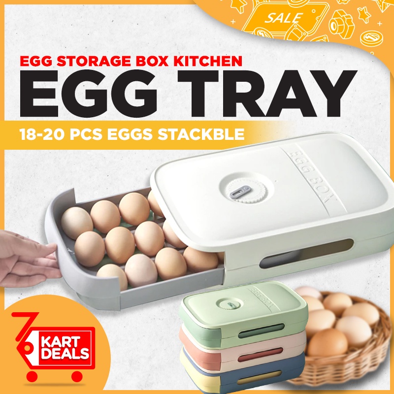 Eggs Storage Box Drawer Type Space Saver Food Storage Fresh Keeping
