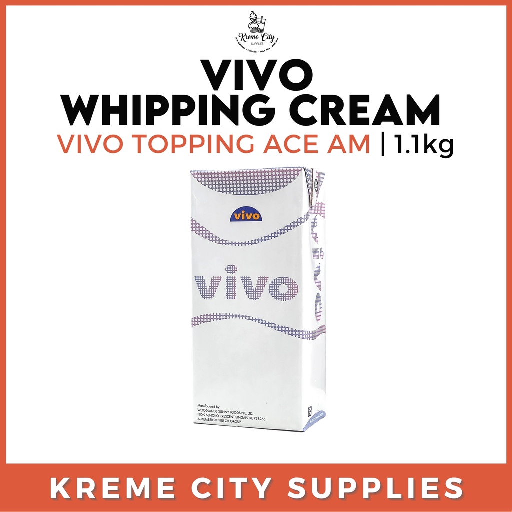 Vivo Whipped Cream 1.1kg Vivo Topping Ace AM for Whipping and Topping