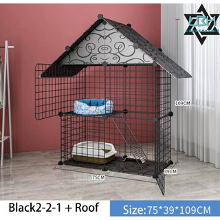 [COD&READY] Screwless DIY Pet house Metal Net Frame Pet Dog Cat Rabbit Cage Game Fence