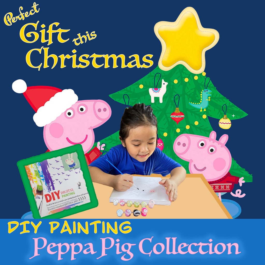 Peppa Pig Collection DIY digital paint by numbers Shopee Philippines