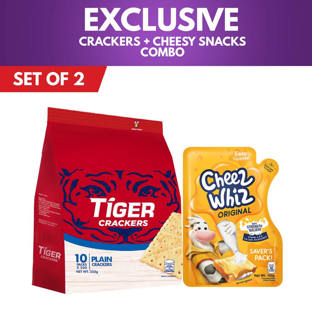 Tiger Crackers Cheesy Snack Combo (Set of 2) Shopee Philippines