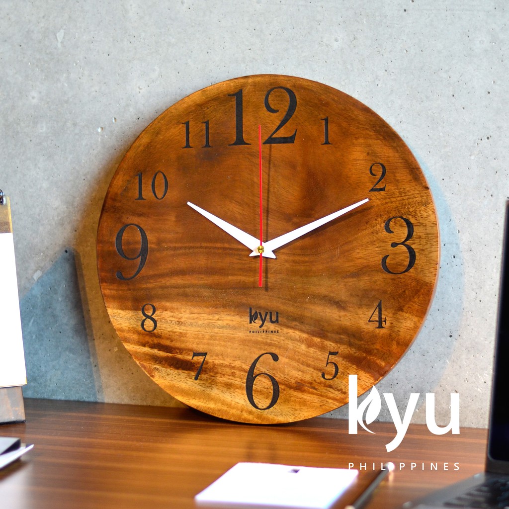 show original title Details about   Wall clock wooden 