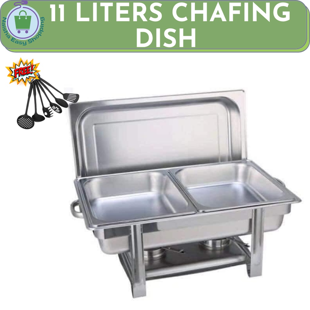 Naisha COD Stainless Steel Single Double Chafing Dish Stainless Steel