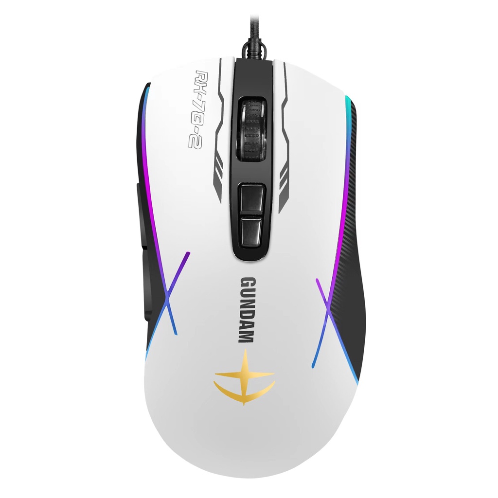 Zeus X Gundam Gd 001black Rgb Led Wired Gaming Mouse Rgb Backlit