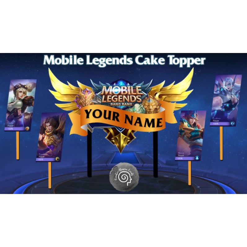 Cake Topper Mobile Legends Themed Khe Ml002 Shopee Philippines