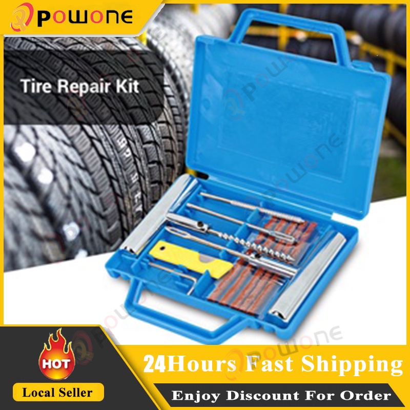 Heavy Duty Car Motorcycle Bike Tubeless Tire Puncture Repair Kit Plug