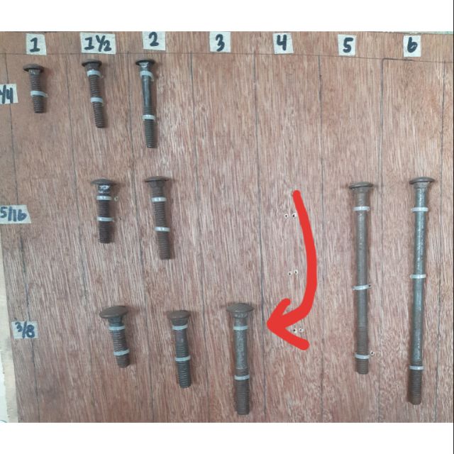 Carriage Bolt 3/8 x 11/2" 2" 3" with Nut and Washer (per set) Shopee Philippines