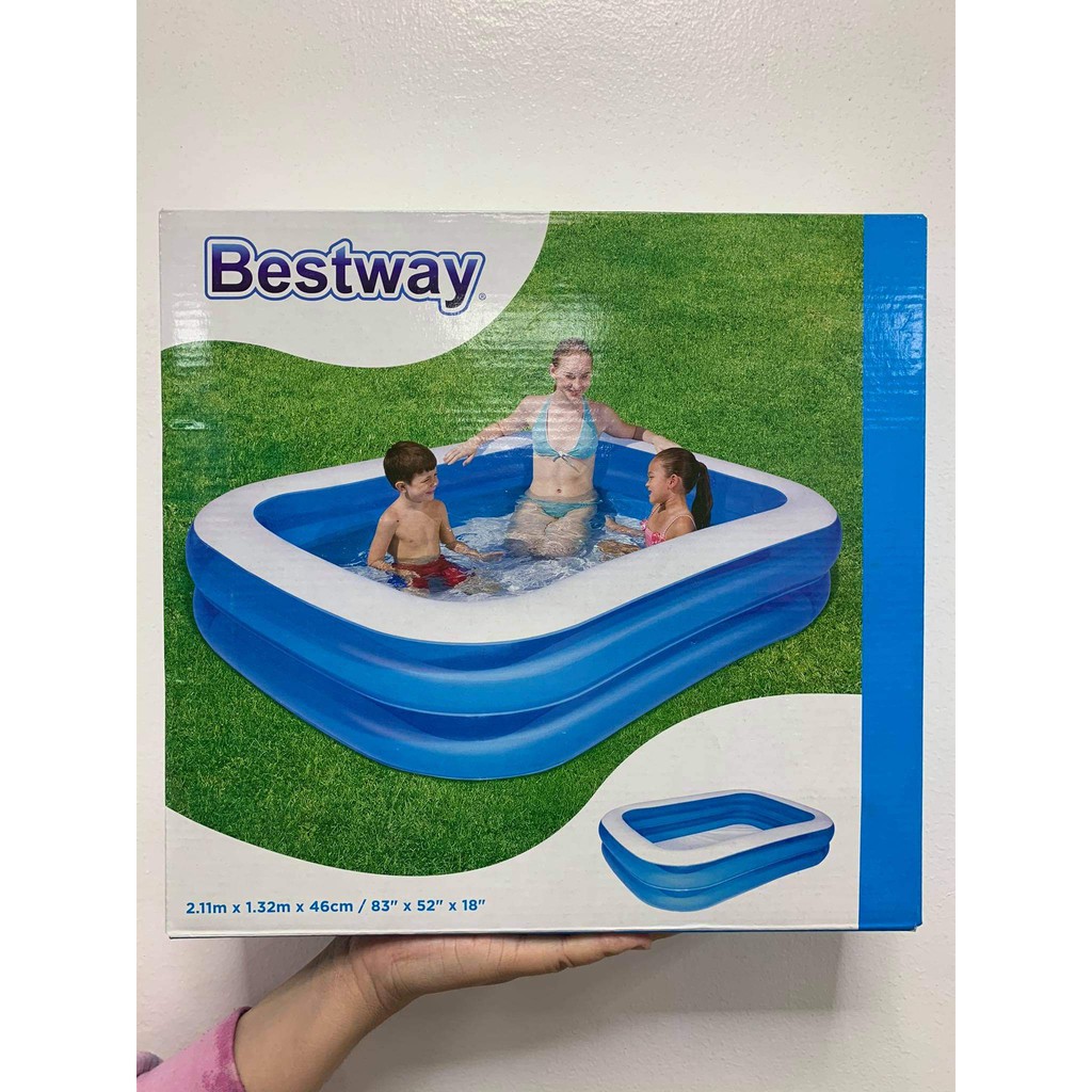 Inflatable Pool Kiddie Pool Bestway Swimming Pool Rectangle Shopee