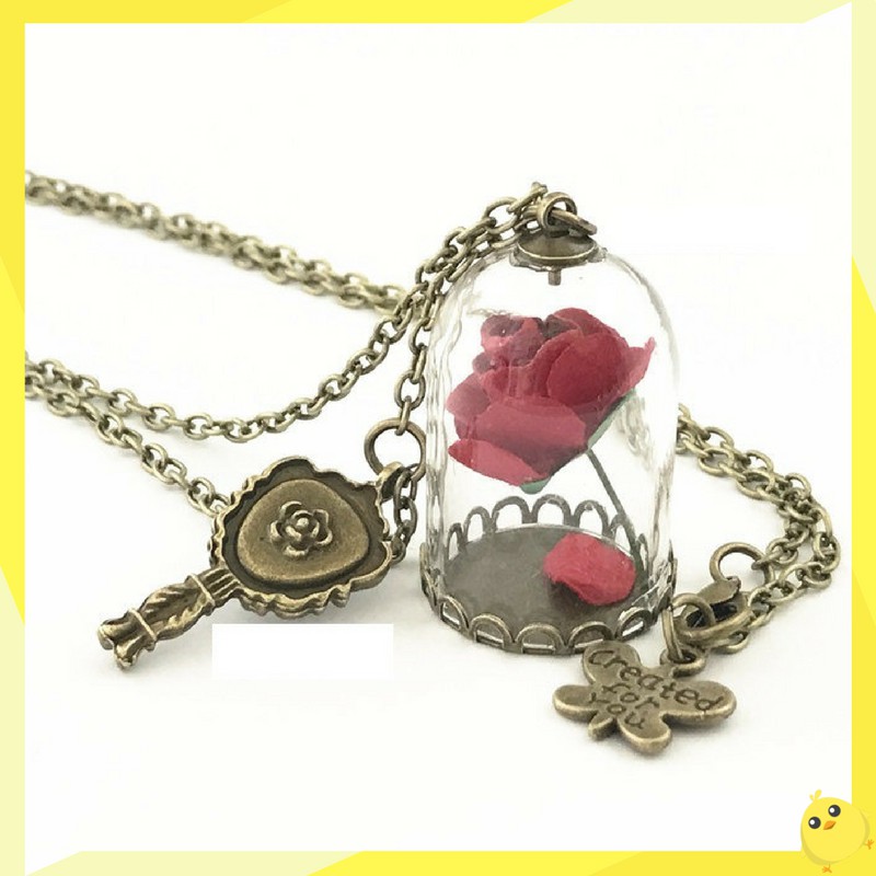 Belle • Beauty and the Beast • Enchanted Rose • Necklace | Shopee ...