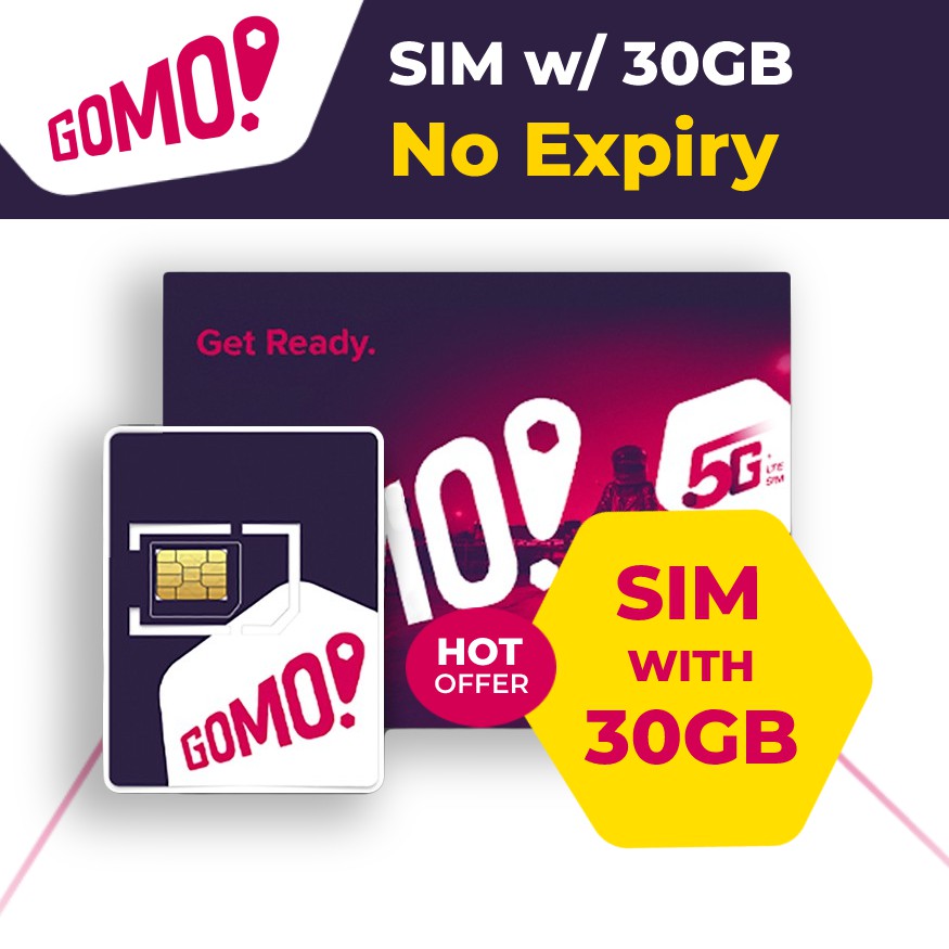 GOMO SIM CARD 5G & LTE Ready FREE 30GB Data No Expiry Shopee Philippines
