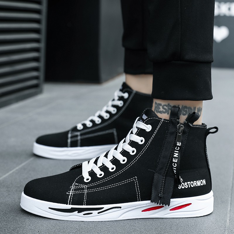 high cut canvas shoes