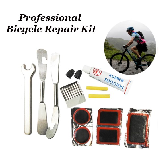 Professional Bicycle Repair Patch Kit with Tools Shopee Philippines
