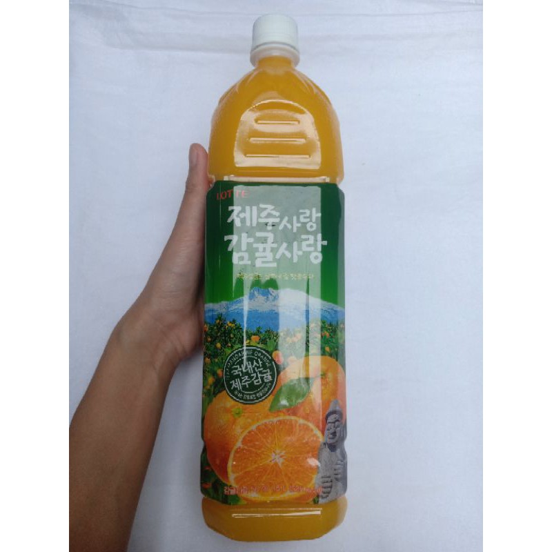 LOTTE Mandarin Orange Juice From Jeju Island in Korea 1.5L Shopee Philippines