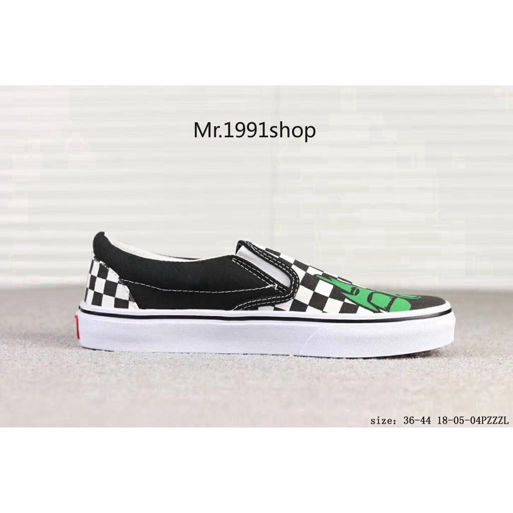 vans slip on checkerboard hulk